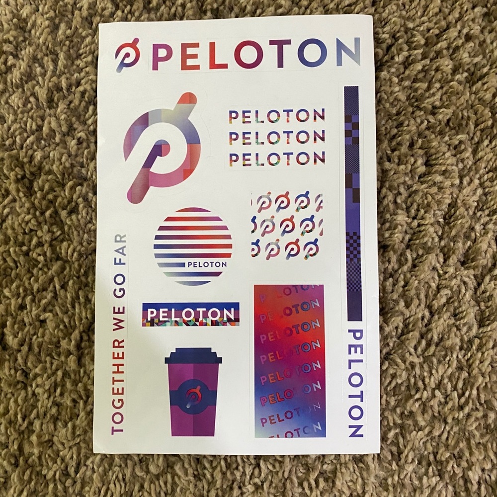 Sheet of 11 peloton stickers